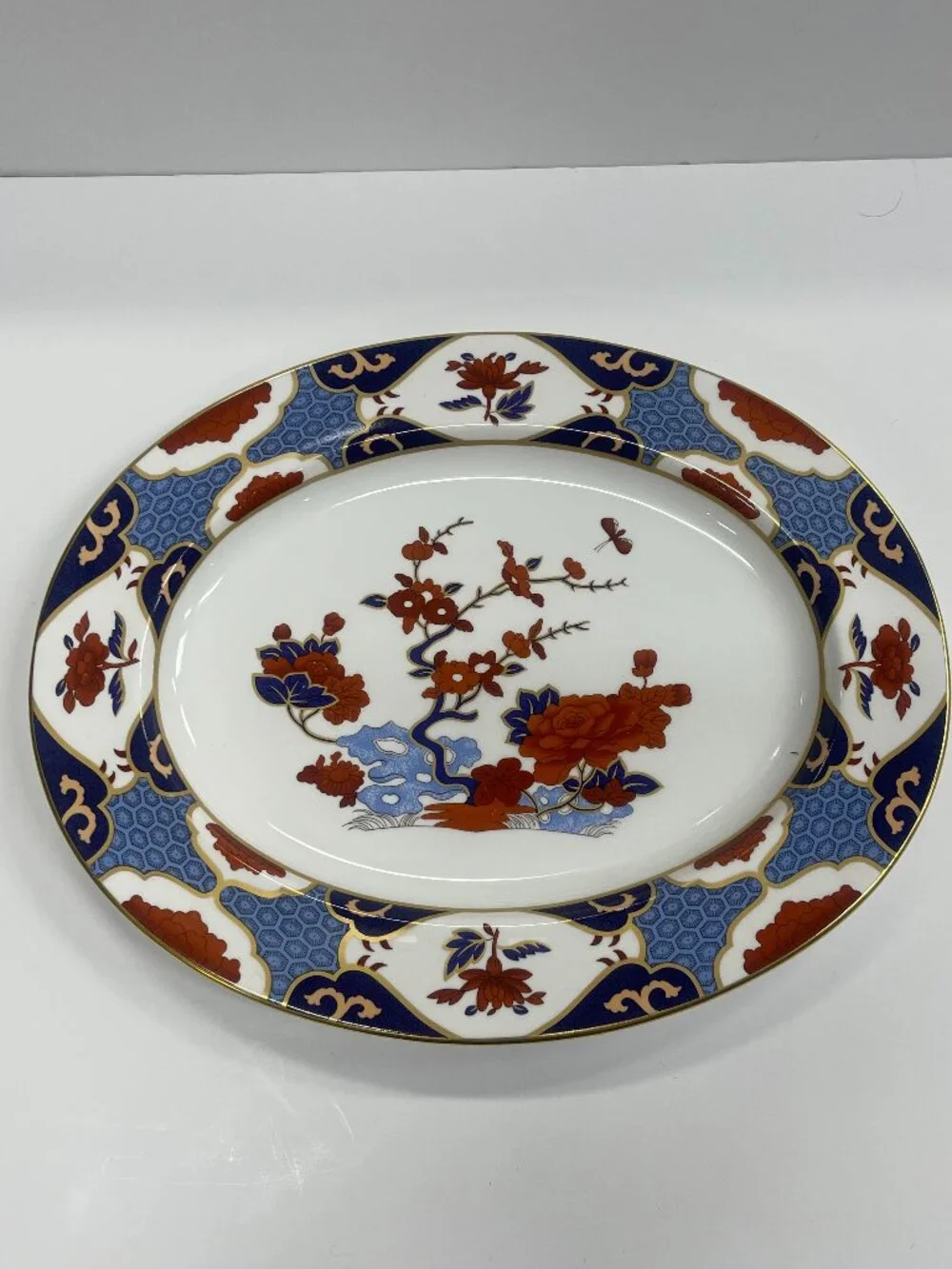 Spode Shima Y8172-G 15” Oval Bone China Serving Platter